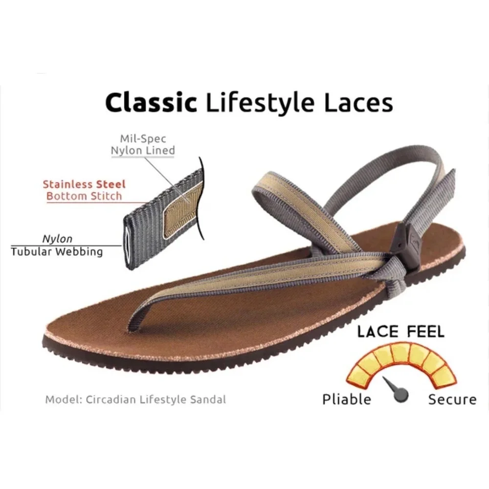 EARTH RUNNERS Grounding Circadian Adventure Sandal Minimalist Barefoot 9.5 11.5‎